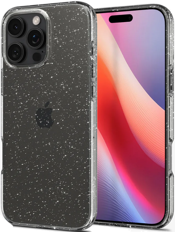 Θήκη Apple iPhone 16 Pro - Spigen Liquid Crystal Glitter Σιλικόνης - Crystal Quartz