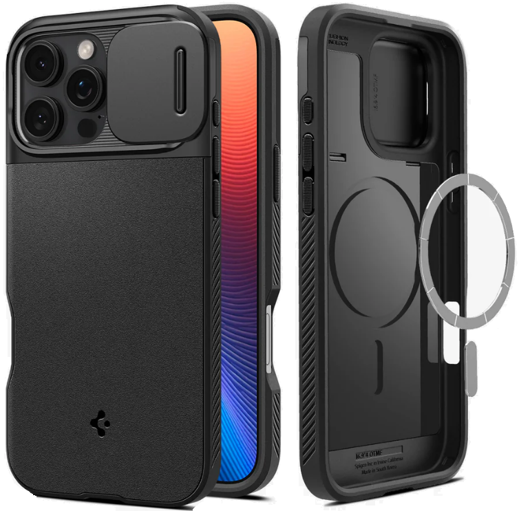 Θήκη Apple iPhone 16 Pro - Spigen Optik Armor MagFit με MagSafe & Κάλυμμα για την Κάμερα - Black