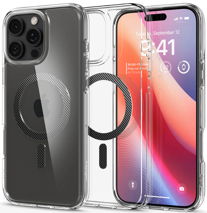 Θήκη Apple iPhone 16 Pro - Spigen Ultra Hybrid MagFit με MagSafe - Carbon Fiber