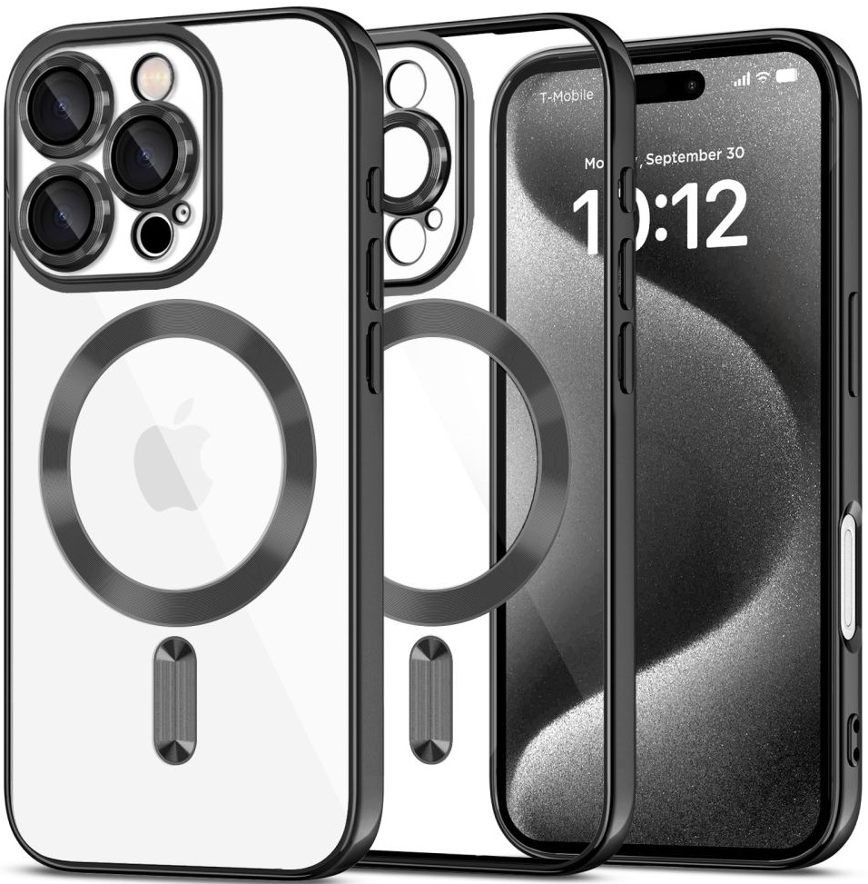 Θήκη Apple iPhone 16 Pro - Tech-Protect MagFlex Διάφανη Σιλικόνης με MagSafe - Shiny Black