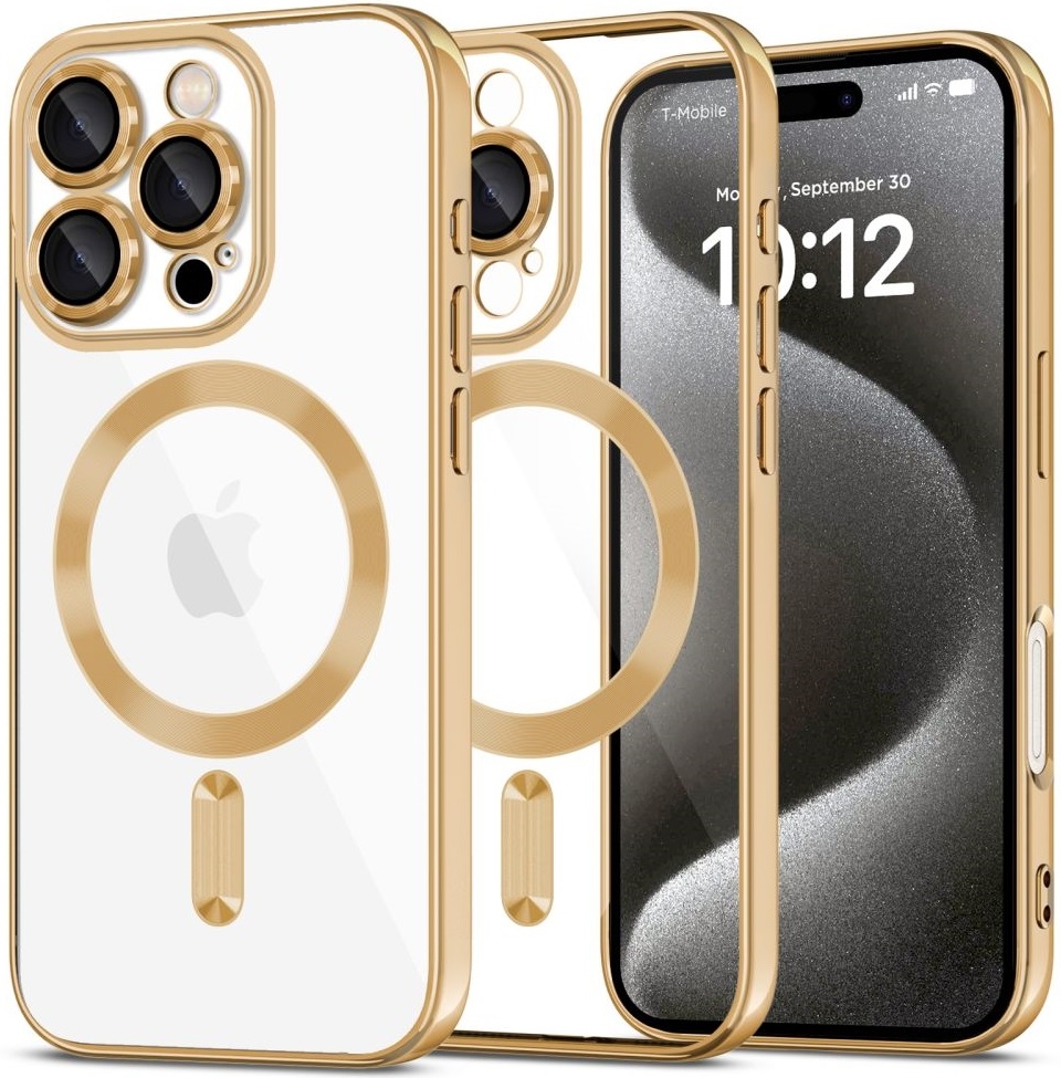 Θήκη Apple iPhone 16 Pro - Tech-Protect MagFlex Διάφανη Σιλικόνης με MagSafe - Shiny Gold 