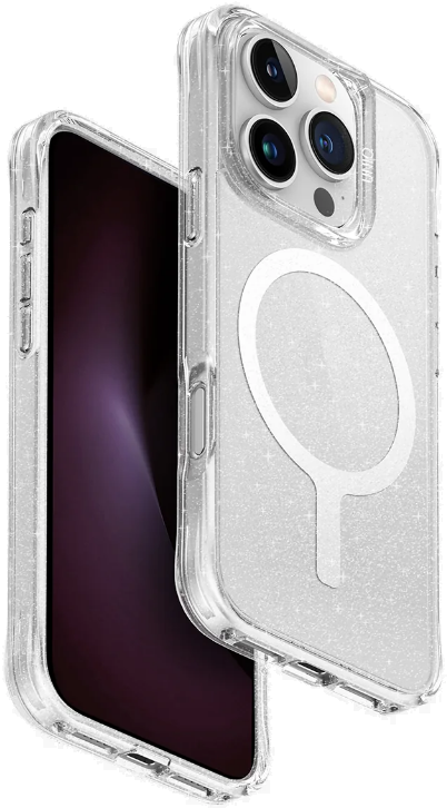 Θήκη Apple iPhone 16 Pro - Uniq LifePro Xtreme MagClick Ανθεκτική Σκληρή με MagSafe - Lucent / Clear Glitter (UNIQ-IP6.3P(2024)-LPRXMLUC)