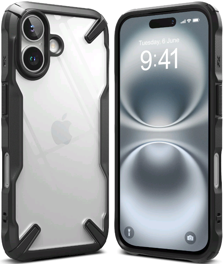 Θήκη Apple iPhone 16 - Ringke Fusion X Σκληρή - Black