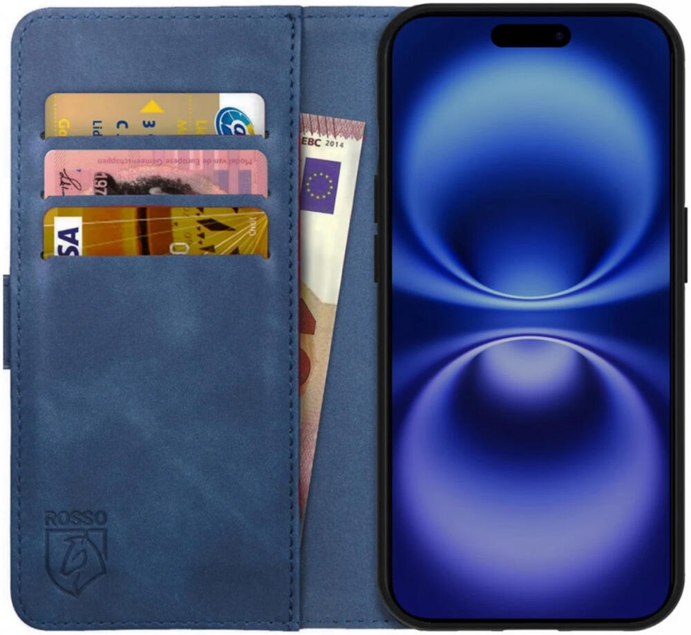Θήκη Apple iPhone 16 - Rosso Element PU Πορτοφόλι - Blue (8719246453823)
