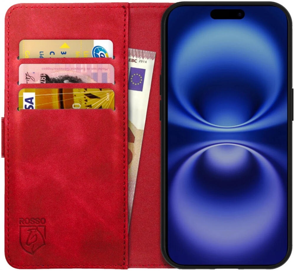 Θήκη Apple iPhone 16 - Rosso Element PU Πορτοφόλι - Red