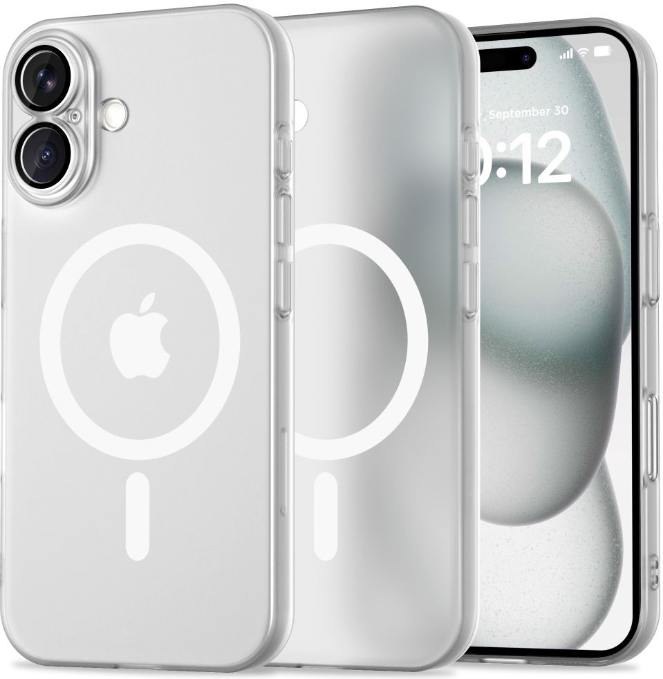 Θήκη Apple iPhone 16 - Tech-Protect MagSlim Σκληρή Ημιδιάφανη με MagSafe & Πλαίσιο Κάμερας - Matte / White
