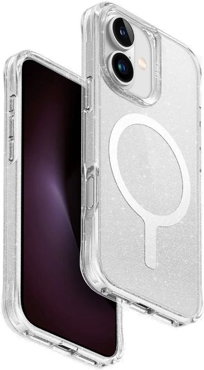 Θήκη Apple iPhone 16 - Uniq LifePro Xtreme MagClick Ανθεκτική Σκληρή με MagSafe - Lucent / Clear Glitter