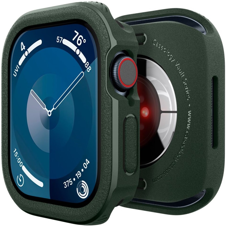 Θήκη Apple Watch 11 / 10 46mm - Caseology Vault Ανθεκτική Σιλικόνης - Midnight Green