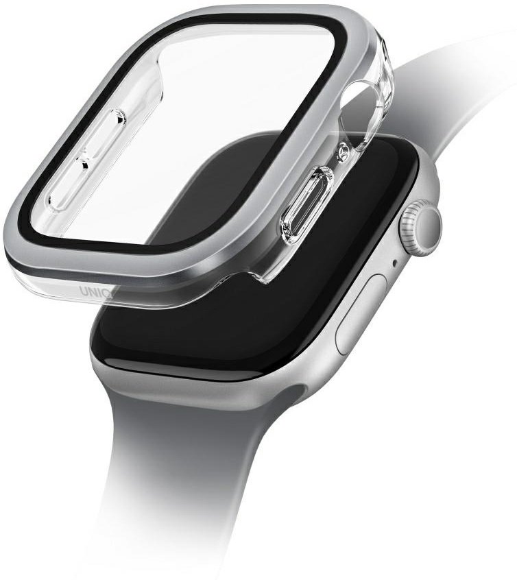 Θήκη Apple Watch 11 / 10 46mm Uniq Voute με Tempered Glass Silver