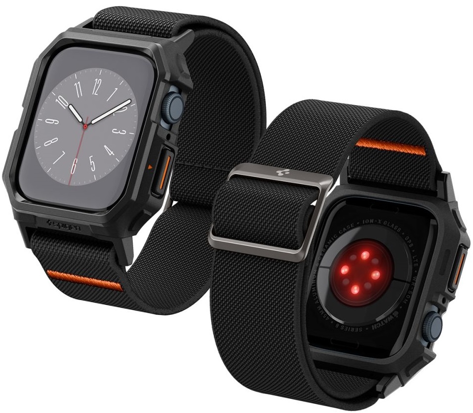 Θήκη Apple Watch 9 / 8 / 7 45mm - Spigen Lite Fit Pro Unibody - Matte Black