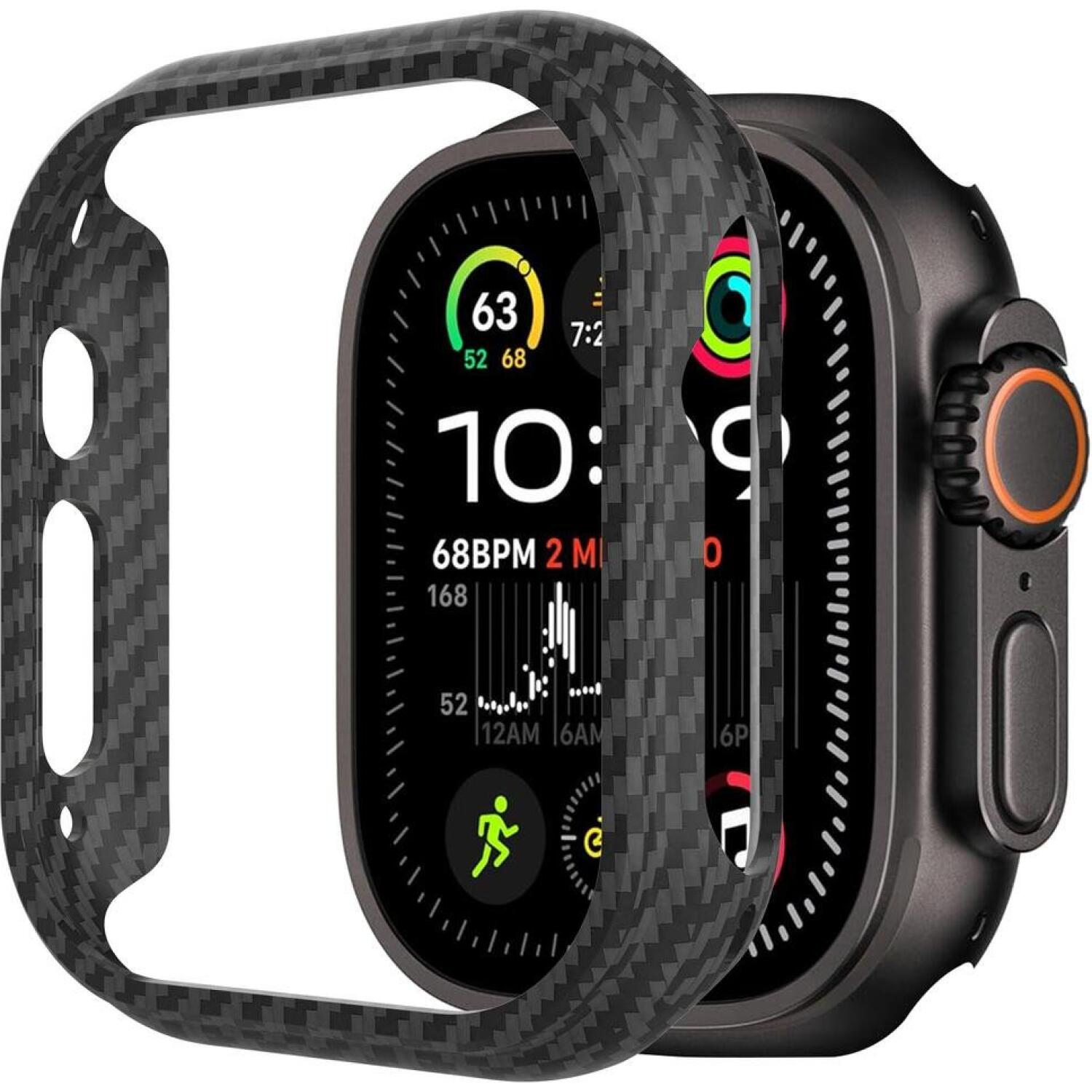 Θήκη Apple Watch Ultra 3 / Ultra 2 / Ultra 1 49mm Nekit Fiber Kevlar Σκληρή Aramid Fiber 0.6mm 1500D Black