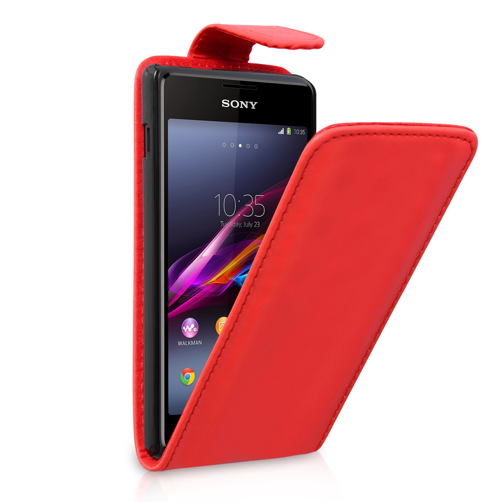Κόκκινη Flip Θήκη Sony Xperia E1