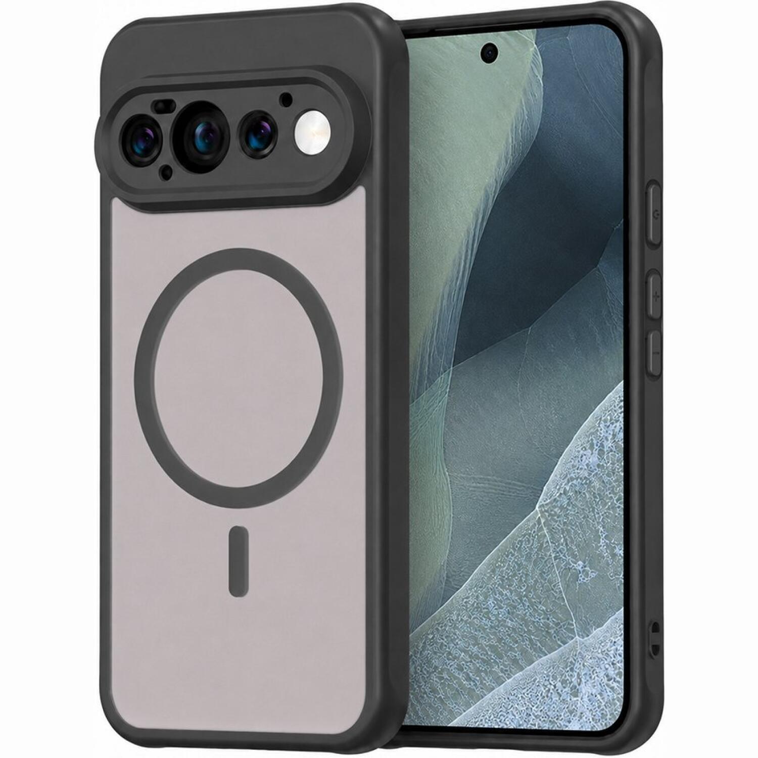 Θήκη Google Pixel 11 Pro Techsuit HaloFrost II MagSafe Σκληρή Ημιδιάφανη με MagSafe Black
