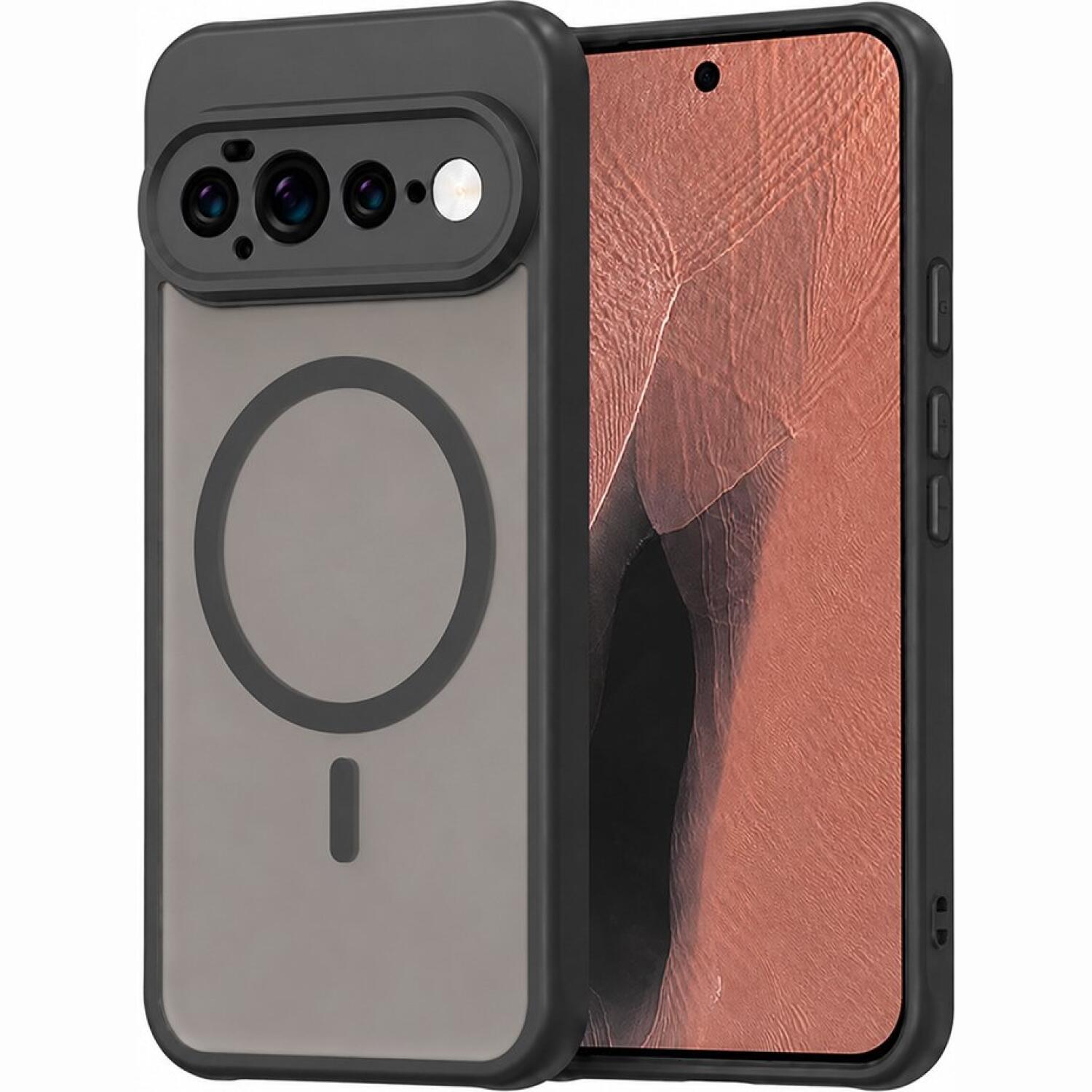 Θήκη Google Pixel 11 Pro XL Techsuit HaloFrost II MagSafe Σκληρή Ημιδιάφανη με MagSafe Black
