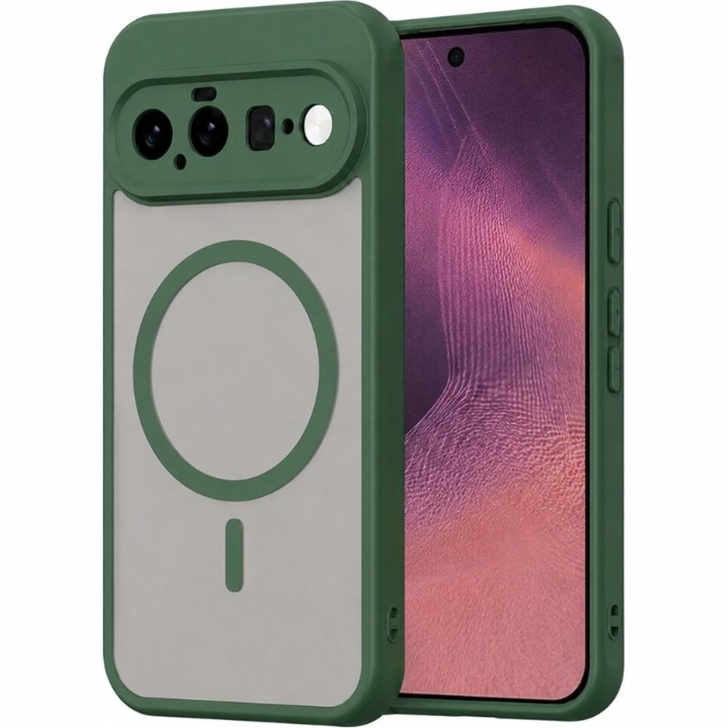 Θήκη Google Pixel 11 Techsuit HaloFrost II MagSafe Σκληρή Ημιδιάφανη με MagSafe Green