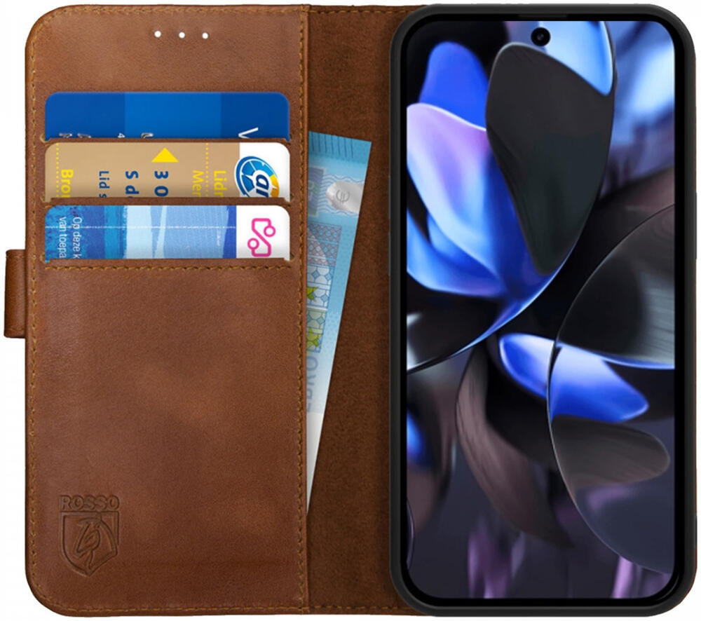 Θήκη Google Pixel 9 / 9 Pro - Rosso Deluxe Δερμάτινη Πορτοφόλι - Brown