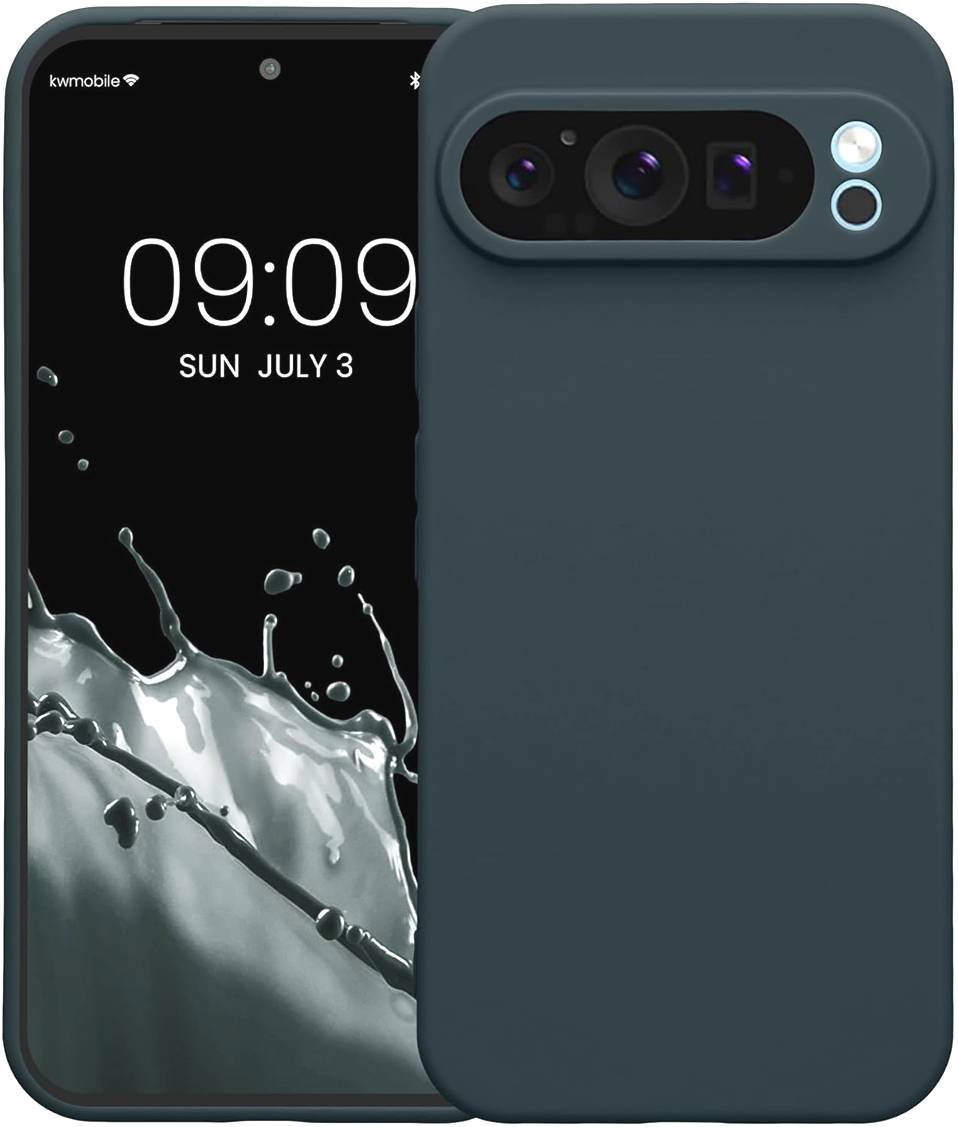 Θήκη Google Pixel 9 Pro XL KWmobile TPU Case with Camera Lens Protector Σιλικόνης με Πλαίσιο Κάμερας Dark Slate