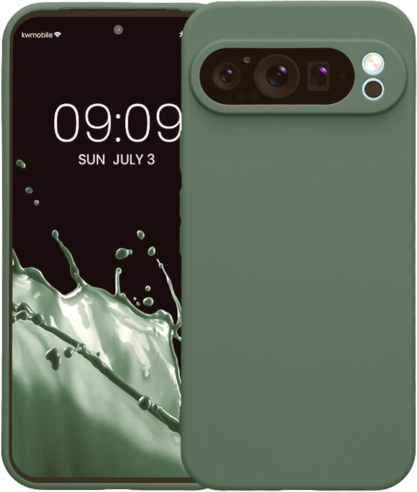 Θήκη Google Pixel 9 Pro XL KWmobile TPU Case with Camera Lens Protector Σιλικόνης με Πλαίσιο Κάμερας Forest Green