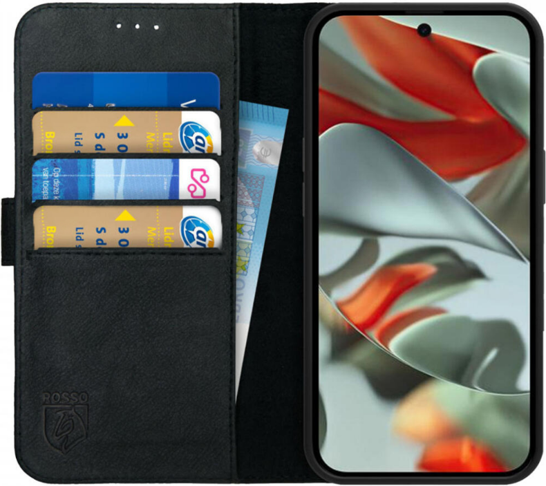 Θήκη Google Pixel 9 Pro XL - Rosso Deluxe Δερμάτινη Πορτοφόλι - Black 