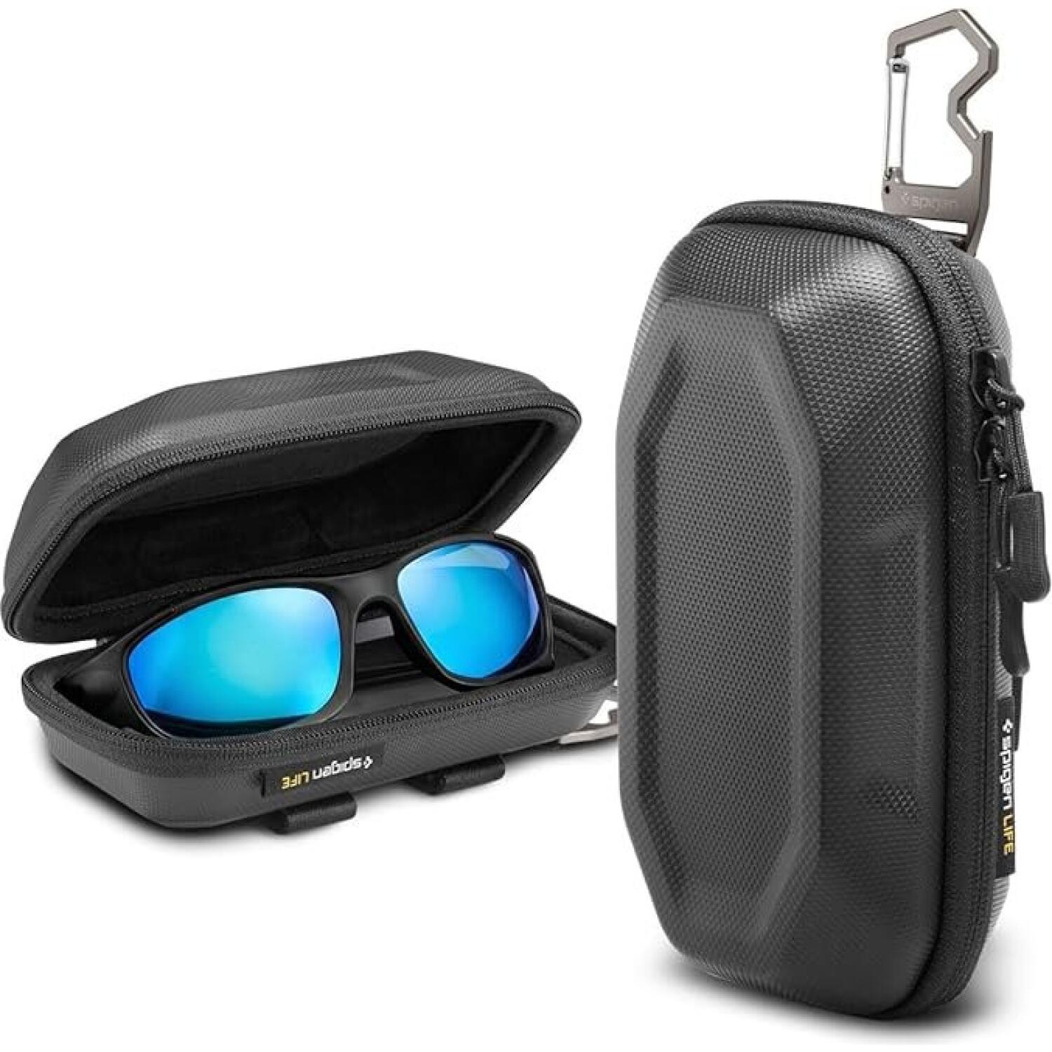 Θήκη Γυαλιών Ηλίου Spigen LF520 Sunglasses Case Universal Σκληρή με Καραμπίνερ / Ανοιχτήρι Μπουκαλιών - Black (ACS09444)
