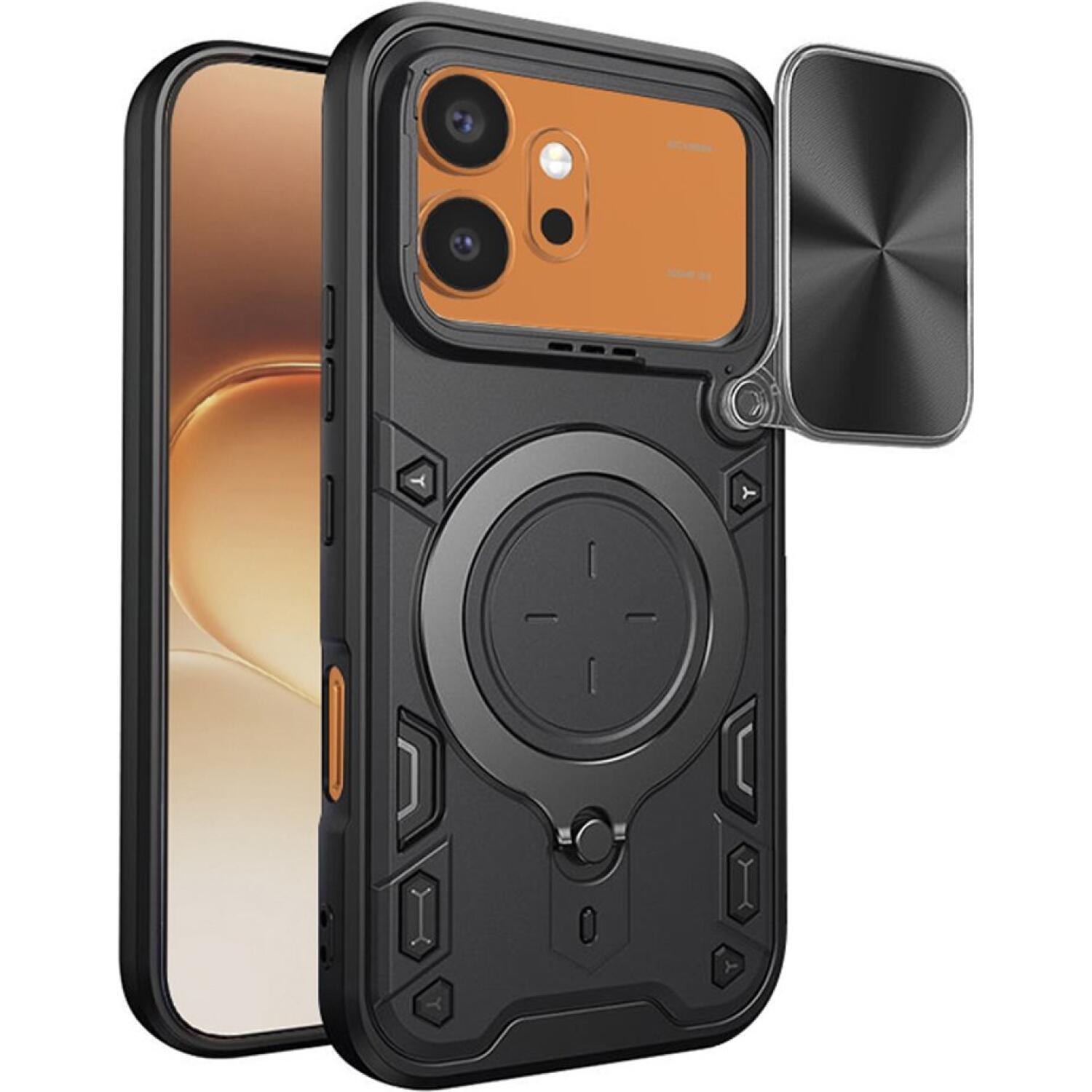 Θήκη Honor 600 / 600 Pro Techsuit CamGuard Pro με Κάλυμμα για την Κάμερα & Μεταλλικό KickStand Black