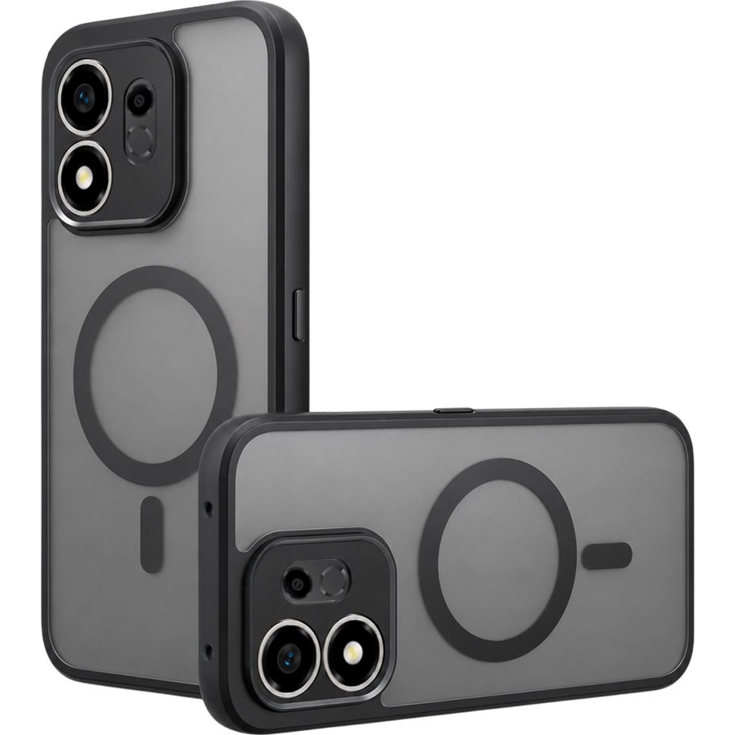 Θήκη Honor 600 Smart Techsuit PureFrost Σκληρή Ημιδιάφανη με MagSafe Frosted Black