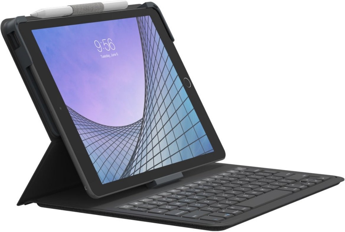 Θήκη iPad 10.2" 2021 / 2020 / 2019 / iPad Air 3 2019 10.5" Zagg Messenger Folio 2 Flip με Υποδοχή Apple Pencil & Πληκτρολόγιο Bluetooth English Charcoal