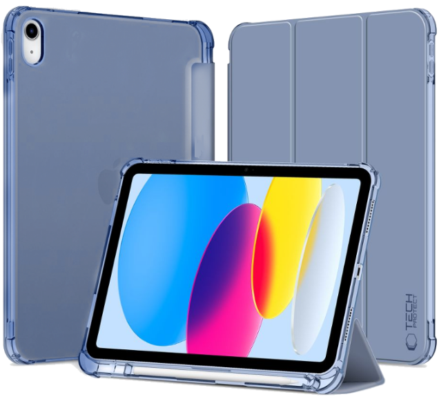 Θήκη iPad (A16) 11th Gen. 2025 11" / 10th Gen. 2022 10.9" Tech-Protect SC Pen Hybrid Flip με Υποδοχή για Apple Pencil Crystal Blue