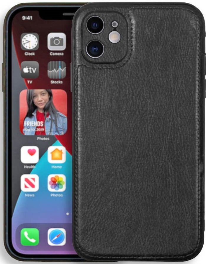Θήκη iPhone 12 Bodycell Prestige Backcover με Πλαίσιο Κάμερας Black
