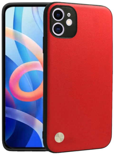 Θήκη iPhone 12 Bodycell Vegan Cover Σκληρή - Red (5206015075520)