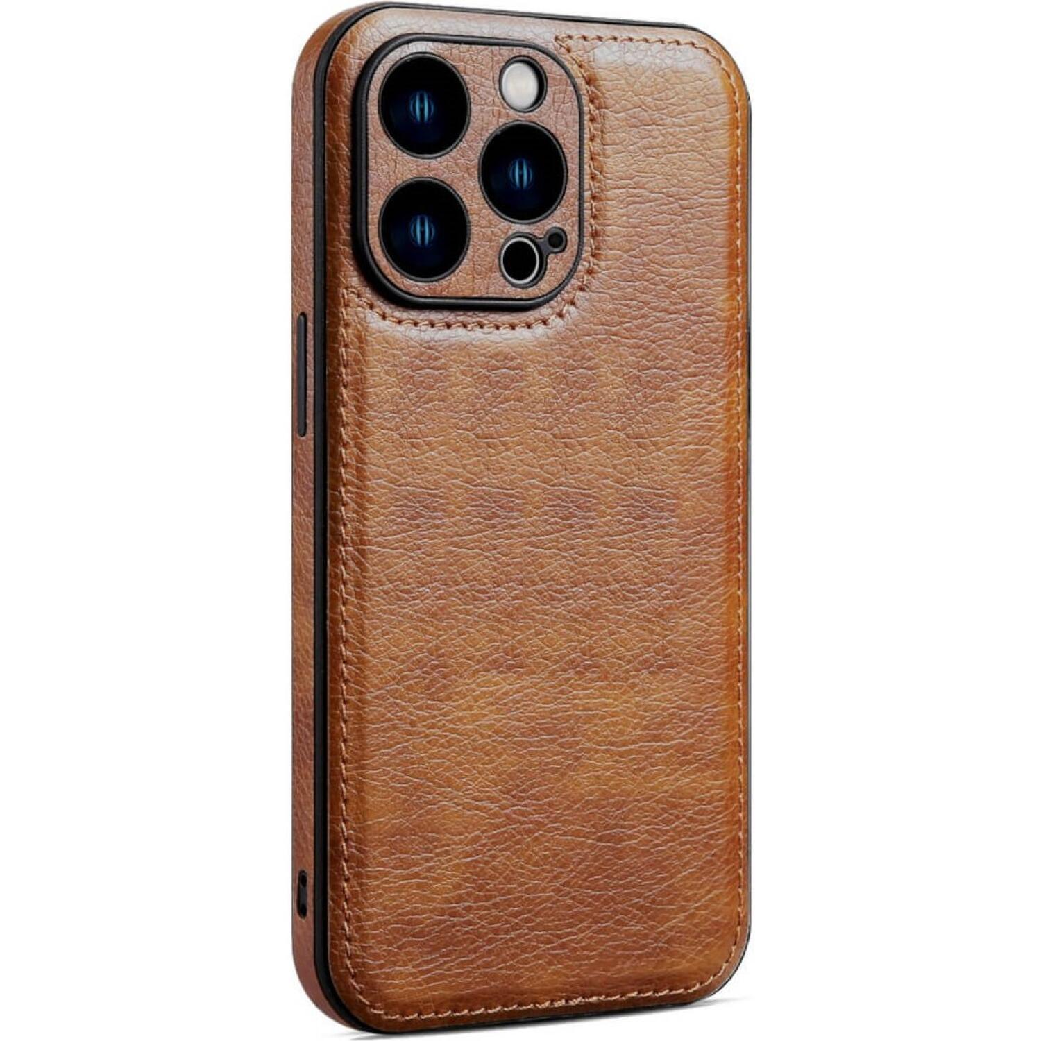Θήκη iPhone 12 Pro Bodycell Prestige Backcover με Πλαίσιο Κάμερας Brown