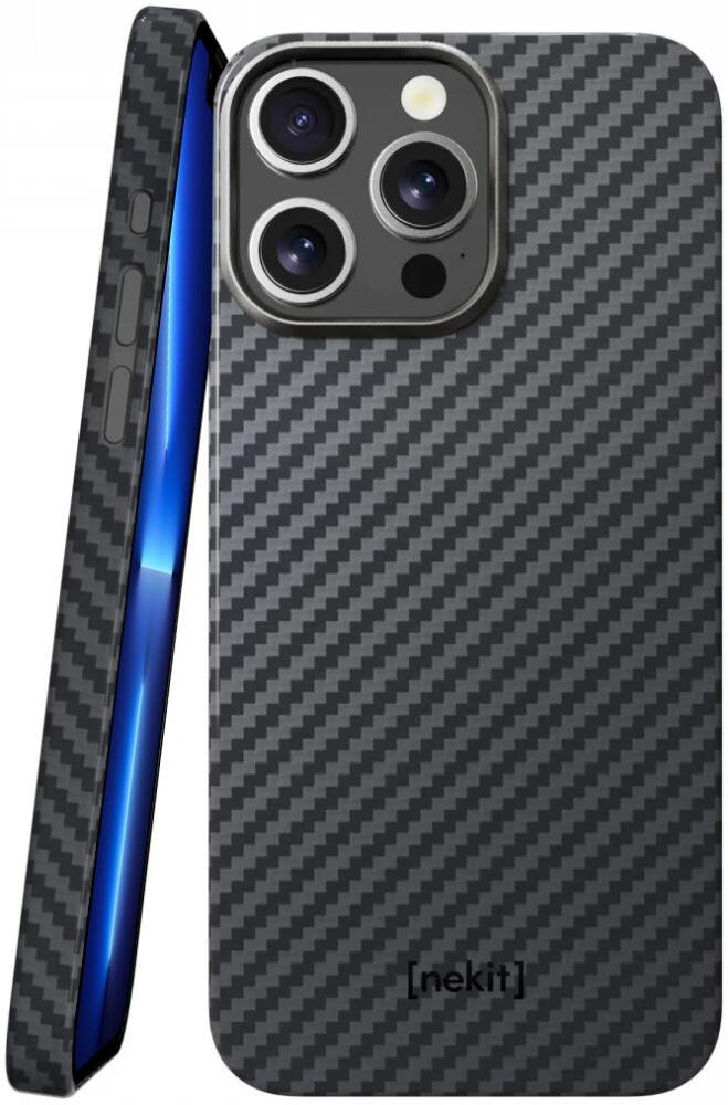 Θήκη iPhone 13 Pro Max Nekit Fiber Σκληρή με MagSafe Aramid Fiber 1mm 1500D Kevlar Black
