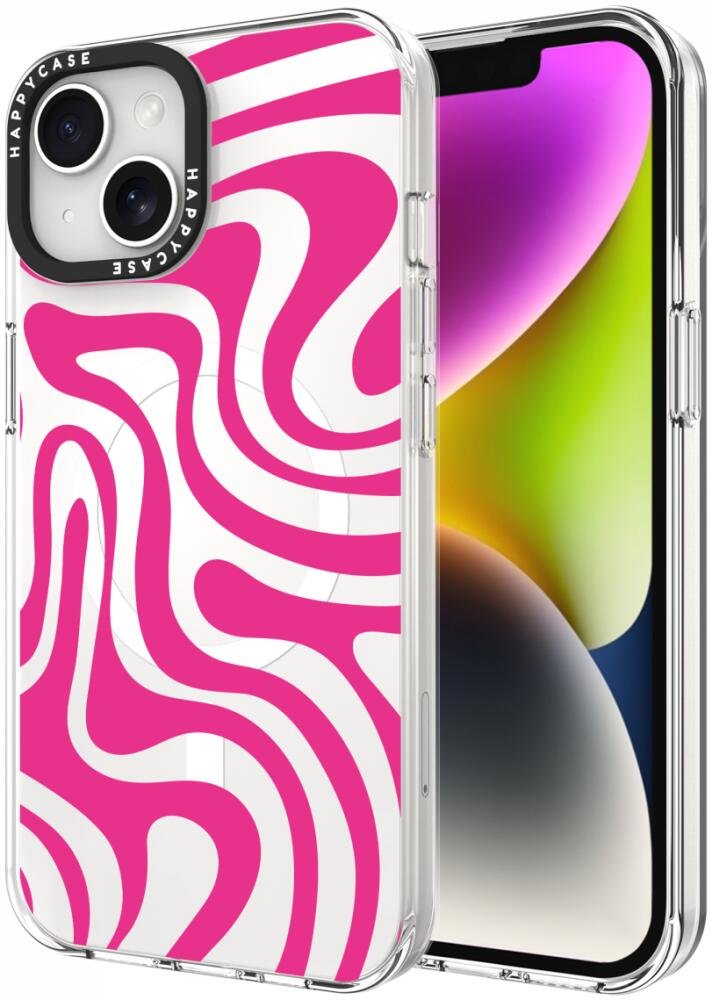 Θήκη iPhone 16e / 14 / 13 HappyCase Joy Διάφανη Σκληρή με MagSafe Wavy Swirl