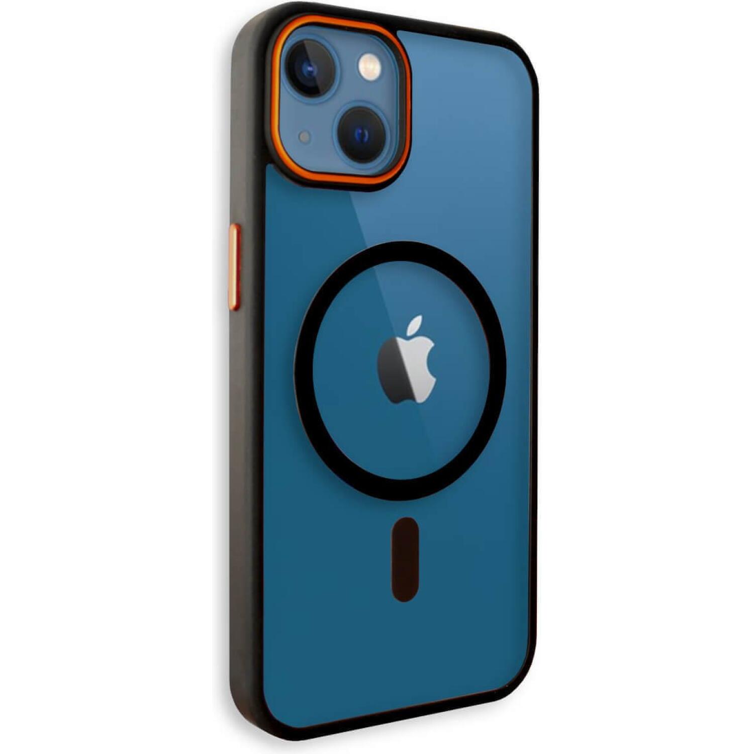 Θήκη iPhone 14 Bodycell DualTone Hybrid Case Διάφανη Σκληρή με MagSafe & TPU Bumper Black