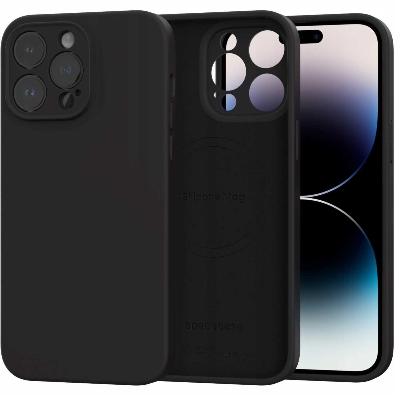 Θήκη iPhone 14 Pro Max Spacecase Silicone Mag Case Σιλικόνης με MagSafe Black