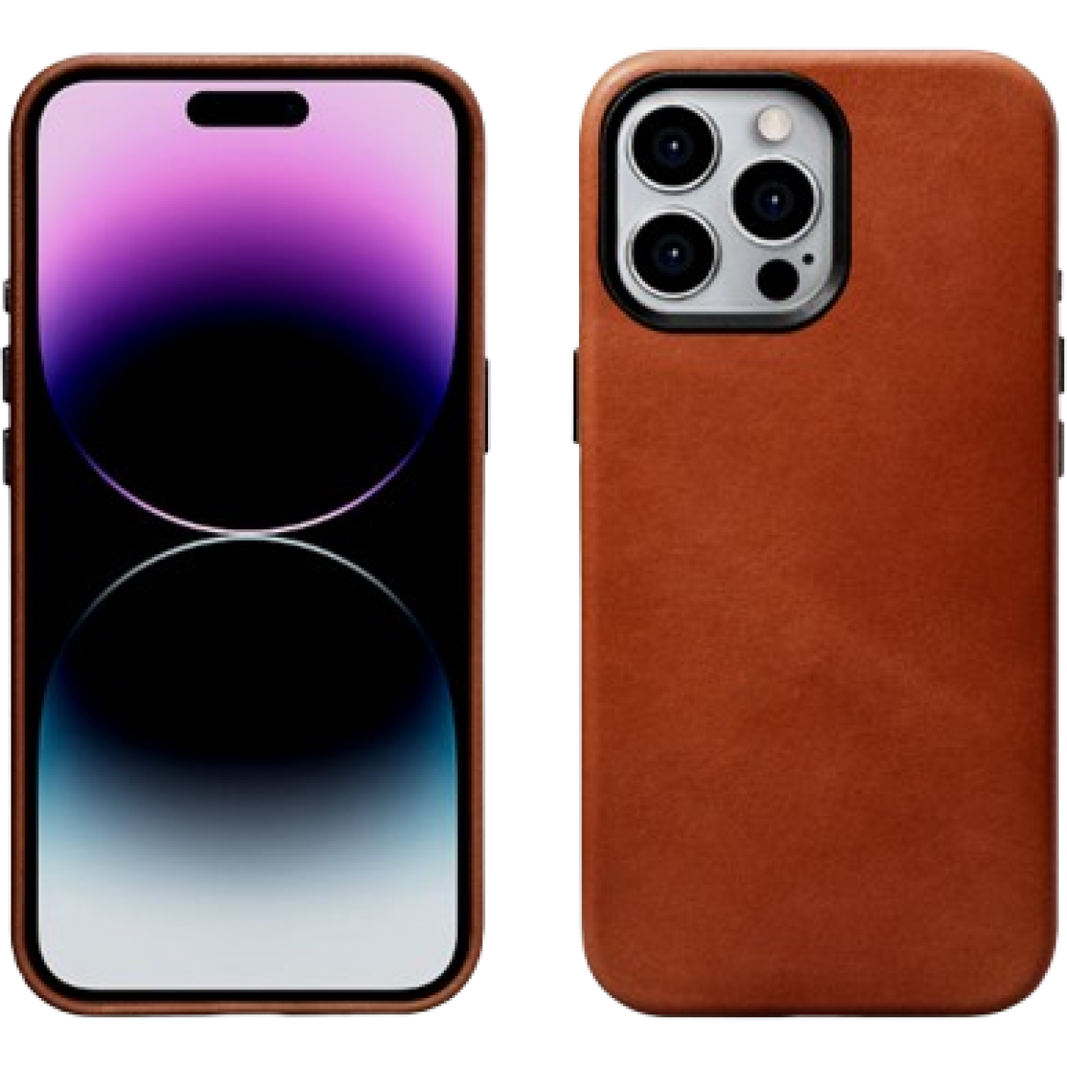 Θήκη iPhone 15 Pro Max iCarer Leather Back Case Δερμάτινη με MagSafe Retro Brown