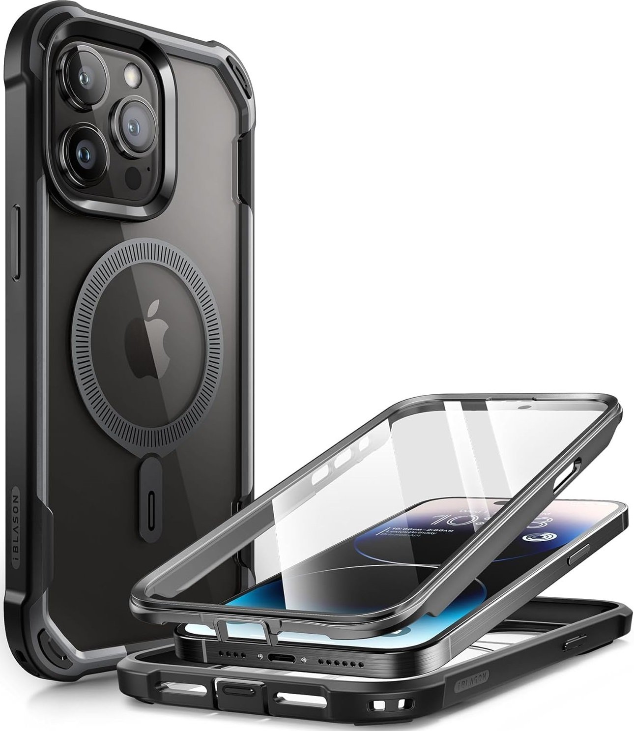 Θήκη iPhone 15 Pro Max Supcase i-Blason Ares Mag Full Body 360° Ανθεκτική με MagSafe Black