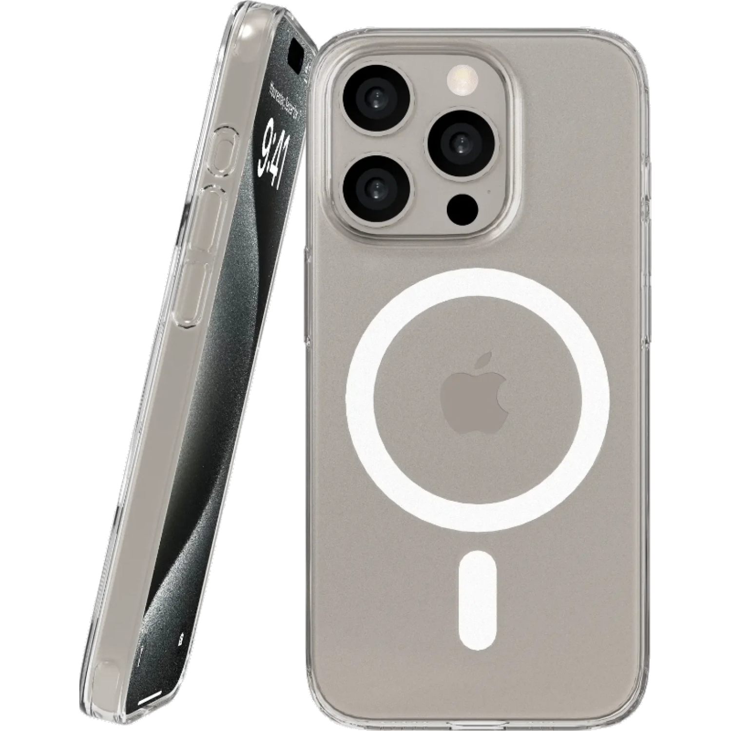 Θήκη iPhone 15 Pro Nekit Bare Thin Case Σκληρή Λεπτή Διάφανη με MagSafe 1.2mm Transparent