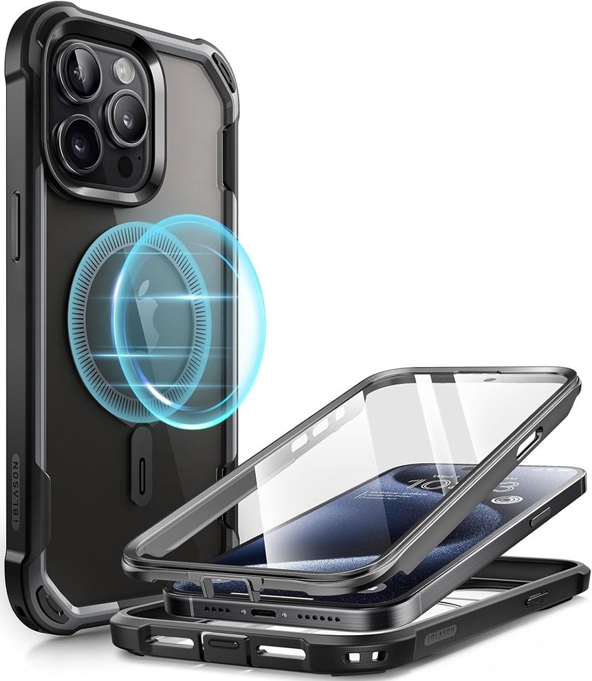 Θήκη iPhone 15 Pro Supcase i-Blason Ares Mag Full Body 360° Ανθεκτική με MagSafe Black