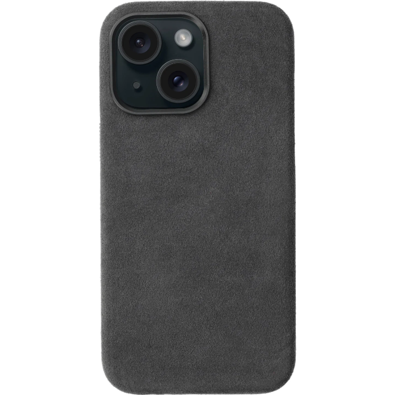 Θήκη iPhone 15 Rosso Avanti Back Cover από Premium Alcantara με MagSafe Gray