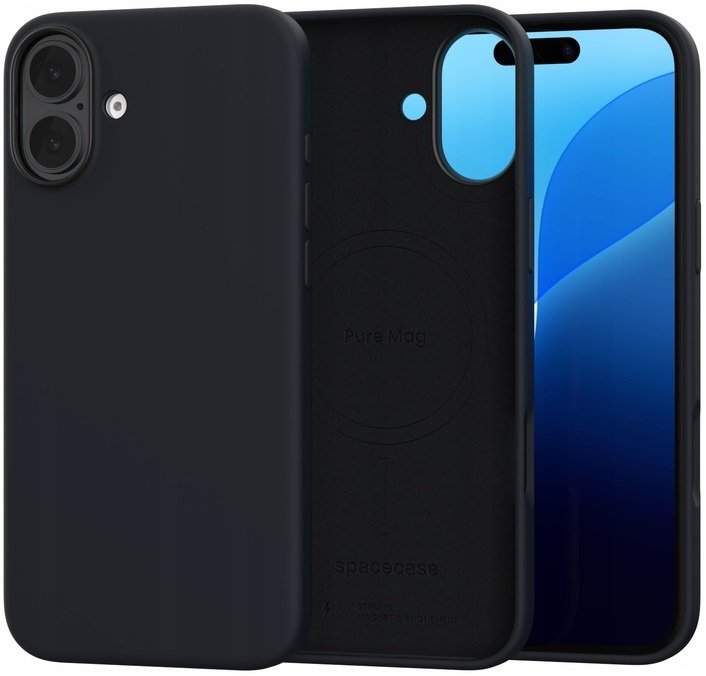 Θήκη iPhone 16 Plus Spacecase Pure Mag Σκληρή με MagSafe Black