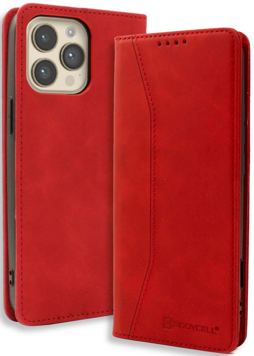 Θήκη iPhone 16 Pro Bodycell Book Case Πορτοφόλι Red