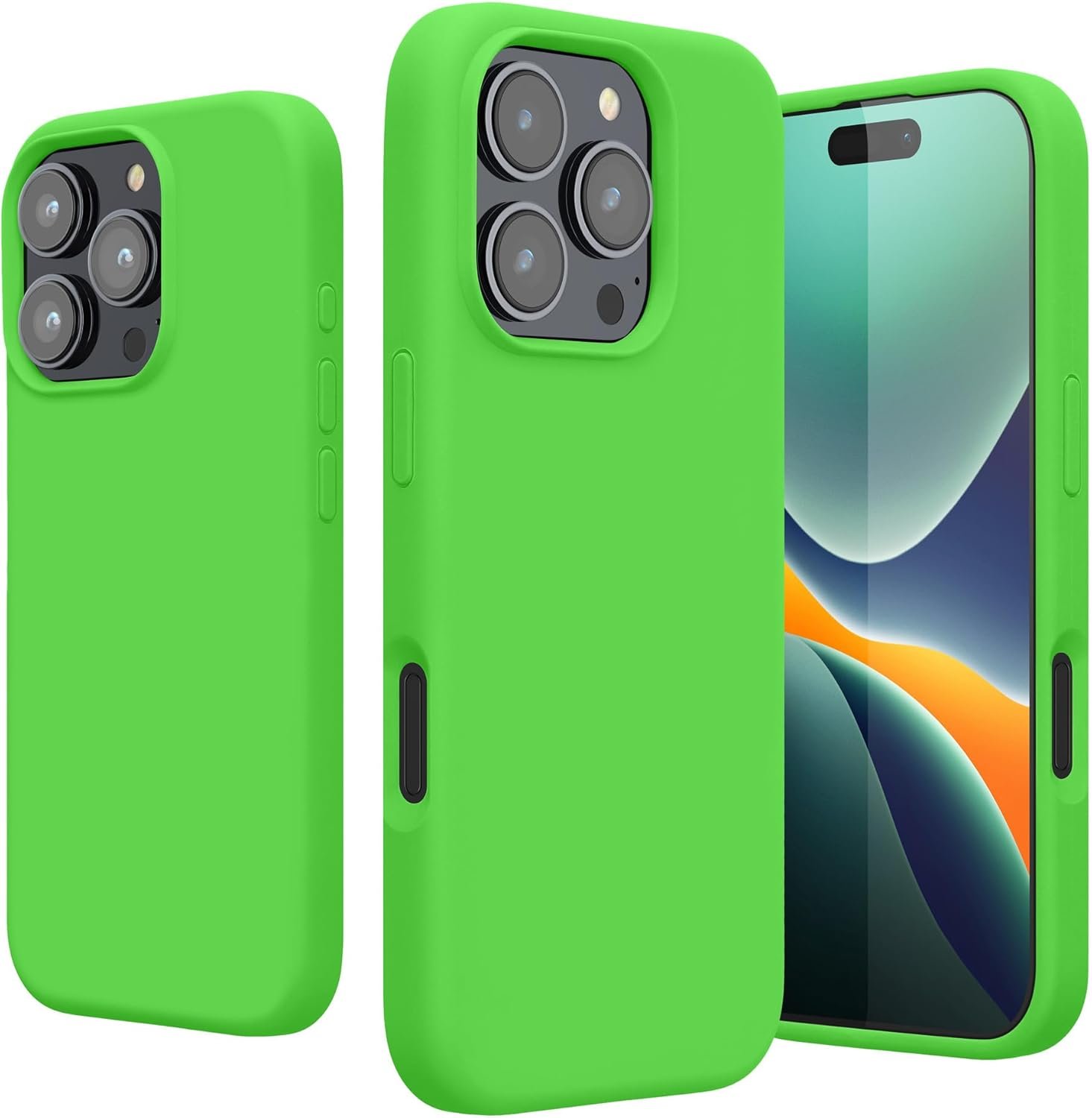 Θήκη iPhone 16 Pro KWmobile Soft Flexible Rubber Cover Σιλικόνης Lime Green