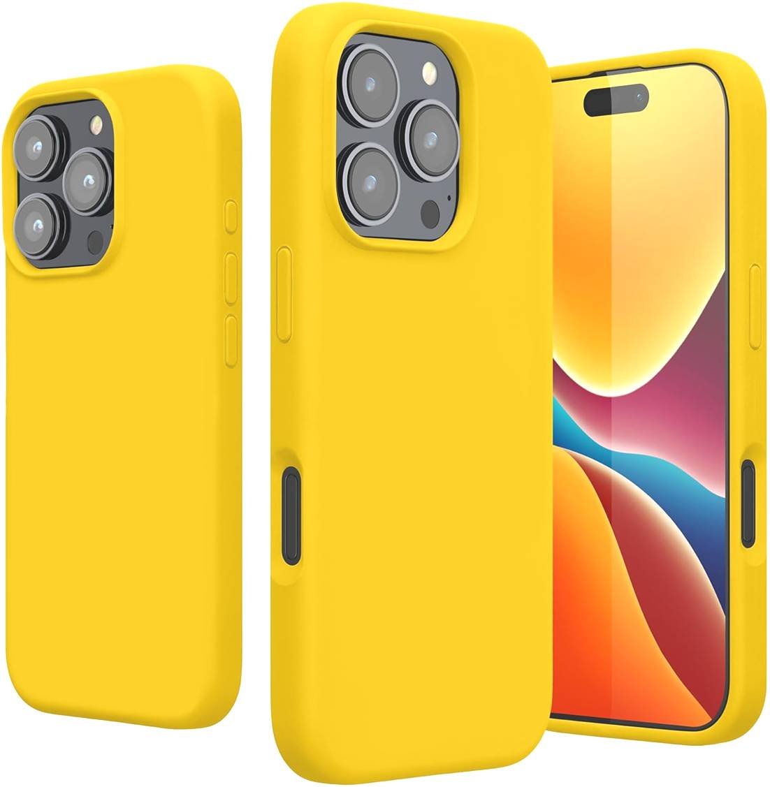 Θήκη iPhone 16 Pro KWmobile Soft Flexible Rubber Cover Σιλικόνης Radiant Yellow