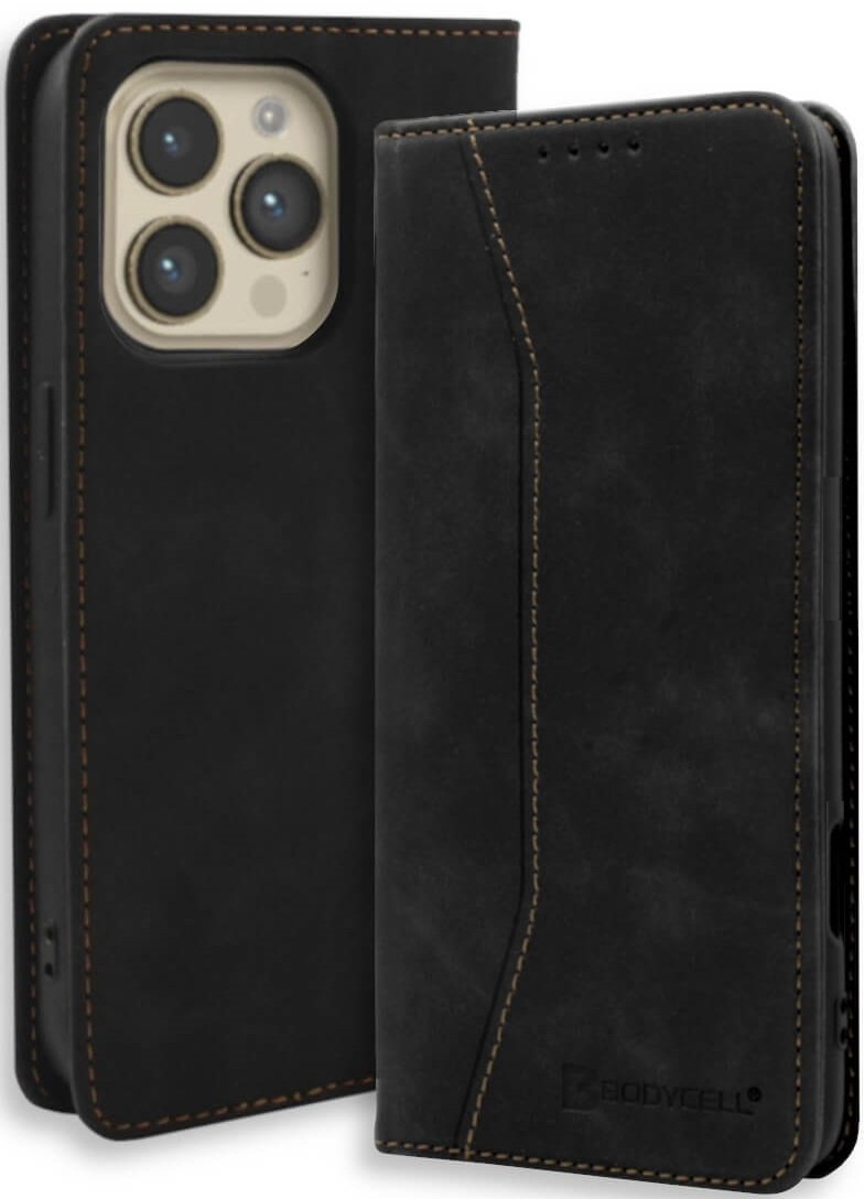 Θήκη iPhone 16 Pro Max Bodycell Book Case Πορτοφόλι - Black (5206015079733)
