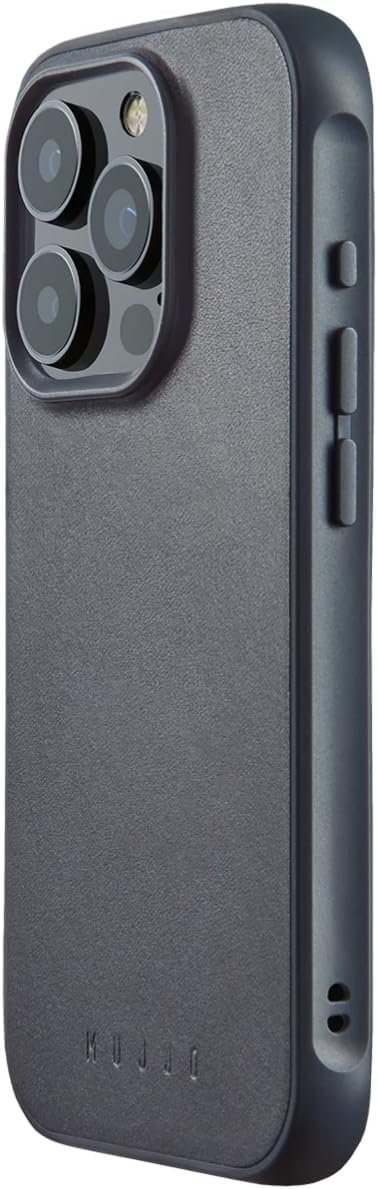 Θήκη iPhone 16 Pro Max MUJJO Shield Case Ανθεκτική Δερμάτινη με MagSafe Steel Blue