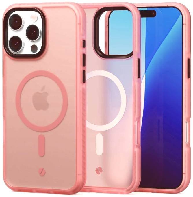Θήκη iPhone 16 Pro Max Spacecase Hybrid Fusion Mag Ημιδιάφανη Σκληρή με MagSafe Pink