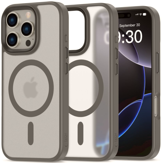 Θήκη iPhone 16 Pro Max Tech-Protect MagMat Σκληρή Ημιδιάφανη με MagSafe Matte Titanium