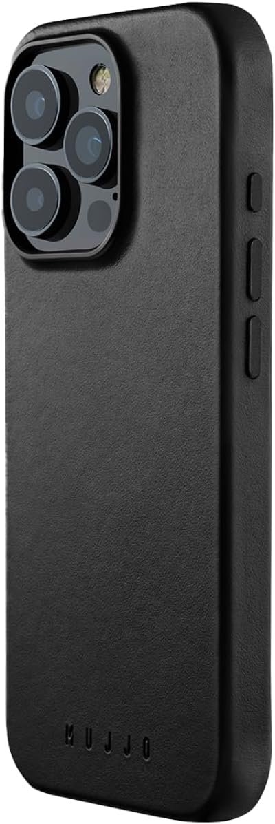 Θήκη iPhone 16 Pro MUJJO Full Leather Case Δερμάτινη με MagSafe Black
