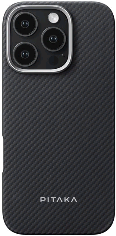 Θήκη iPhone 16 Pro Pitaka Ultra-Slim MagEZ Case 6 Aramid Fiber Body με MagSafe 0.88mm 600D Black / Grey / Twill